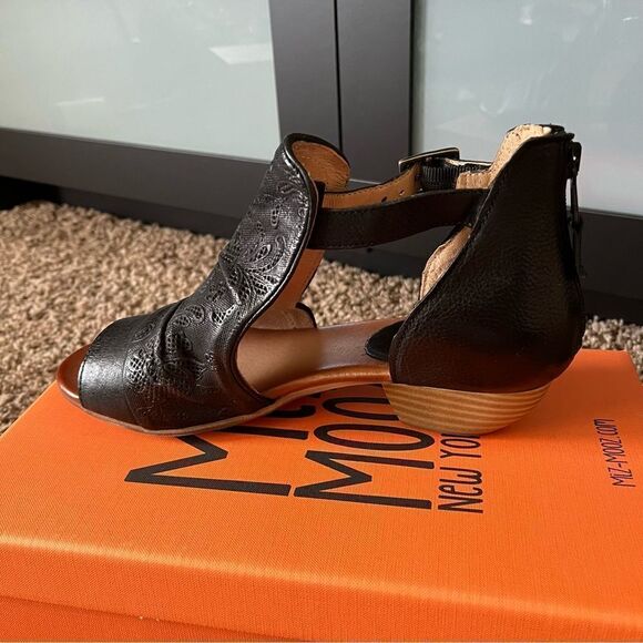 Miz Mooz Leather Wide Width Heeled Sandals - Picture 6 of 16